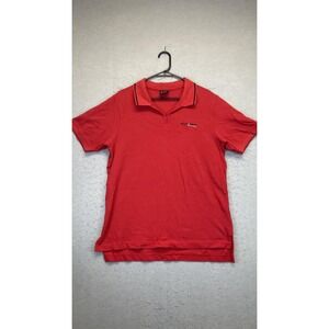 Polo Jeans Co Ralph Lauren Polo Shirt Mens‎ Large Red Tipped Collar Cotton USA